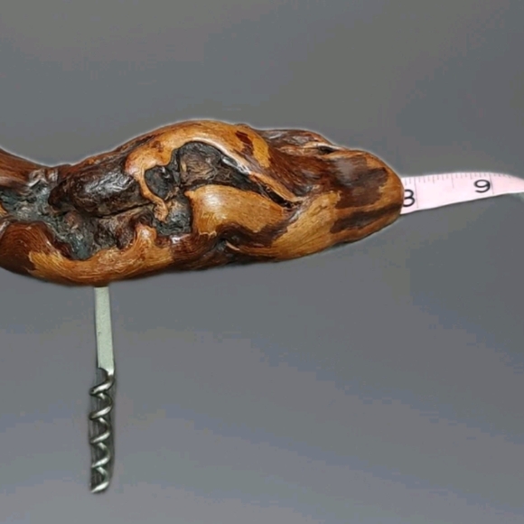Grape Vine Root Wood Handle Corkscrew Knotty Burl Bar Unique Exotic Show Piece! - Picture 5 of 9